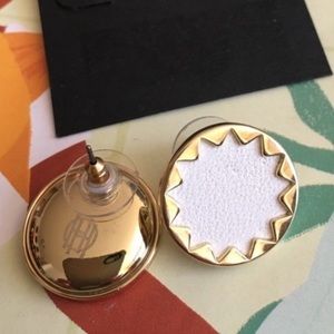 House of Harlow Leather Sunburst Earrings